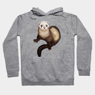 Cute Ferret Drawing Hoodie